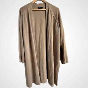 Verve Ami Womens Open Front Longline Cardigan Size XL Cozy Leisure Drape Knit